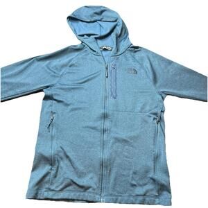 The North Face Men's Athletic Jacket Navy Knit Full Zip Lined Fleece Size Medium